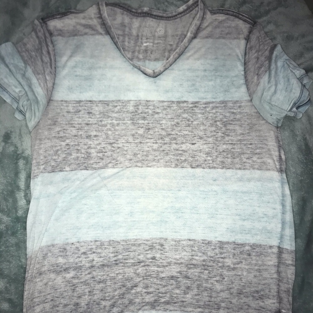 Striped V neck